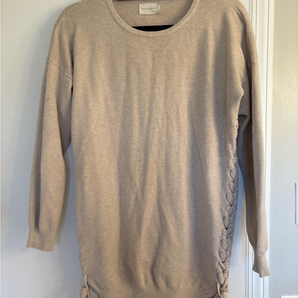 Dreamers Beige Knitwear long sweater